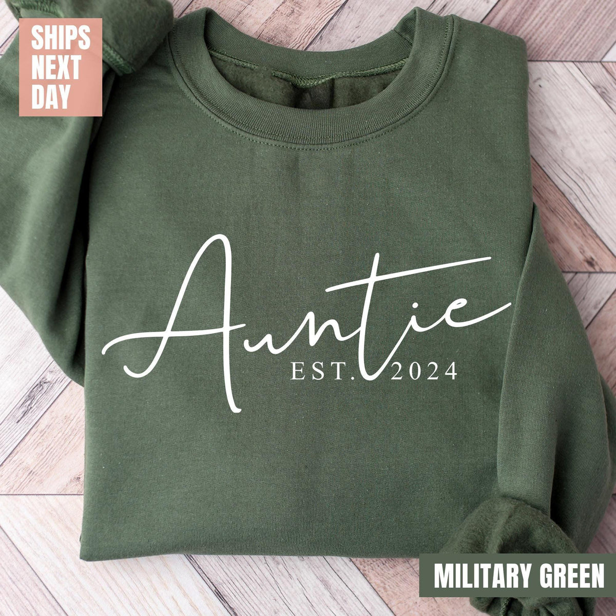 Custom Auntie Est Sweatshirt, Auntie Sweatshirt, Auntie Gift, Aunt Shirt, Christmas Gift Auntie, Mother's Day Sweatshirt, Mothers Day Shirt