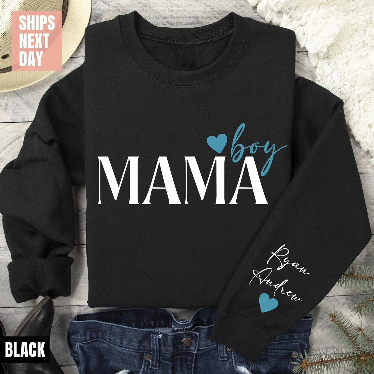 Personalized Boy Mama Sweatshirt, Custom Mama Of Boys Sweater, Baby Announcement Outfit, New Mom Clothing, Momma Birthday Gift, Mommy Outfit