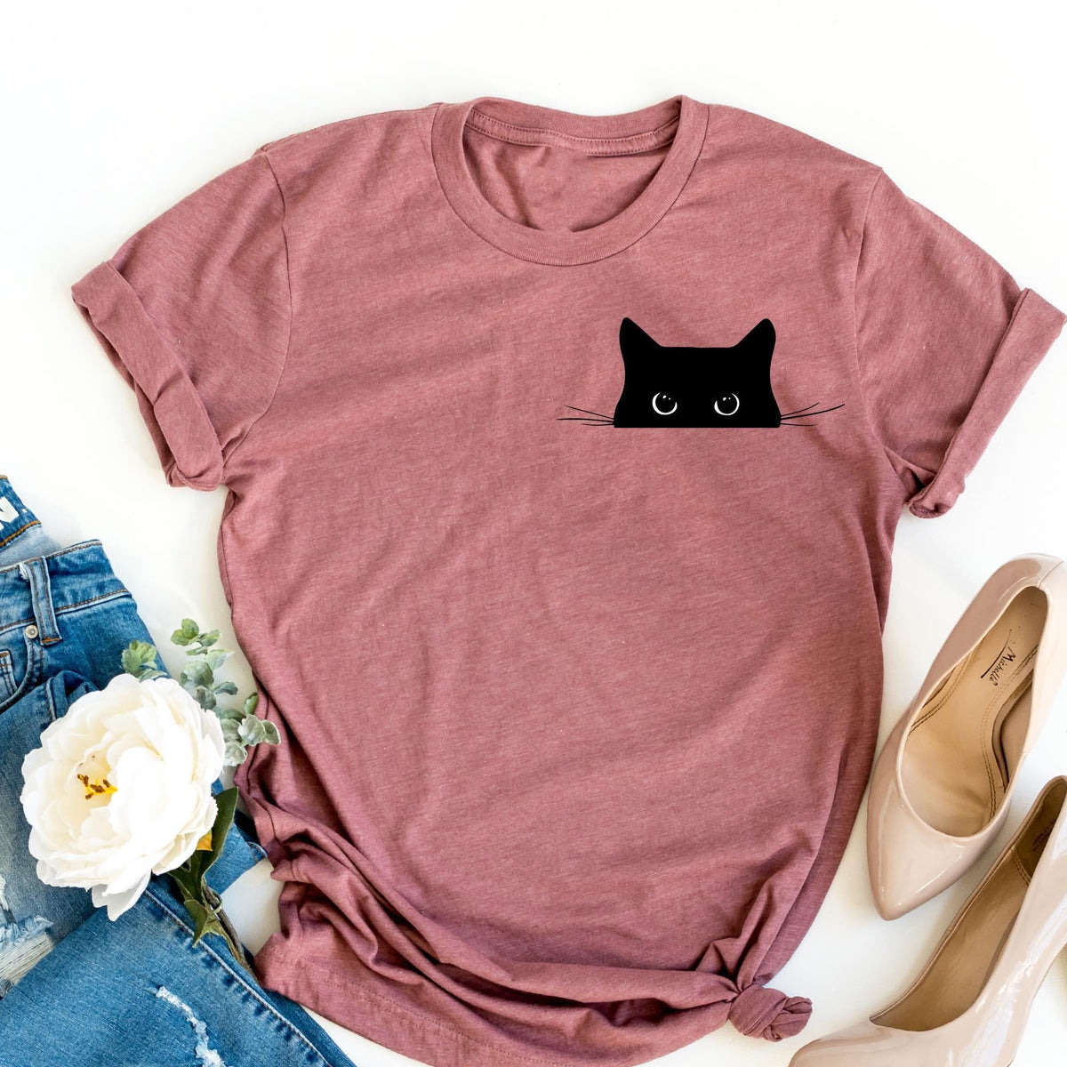 Black Cat T-Shirt, Black Cat Gifts, Cat Mom, Cat T Shirt, Cute Kitty, Cat Halloween Shirts, Pet Shirts, Cat Shirt Women, Cat Shirt For Women