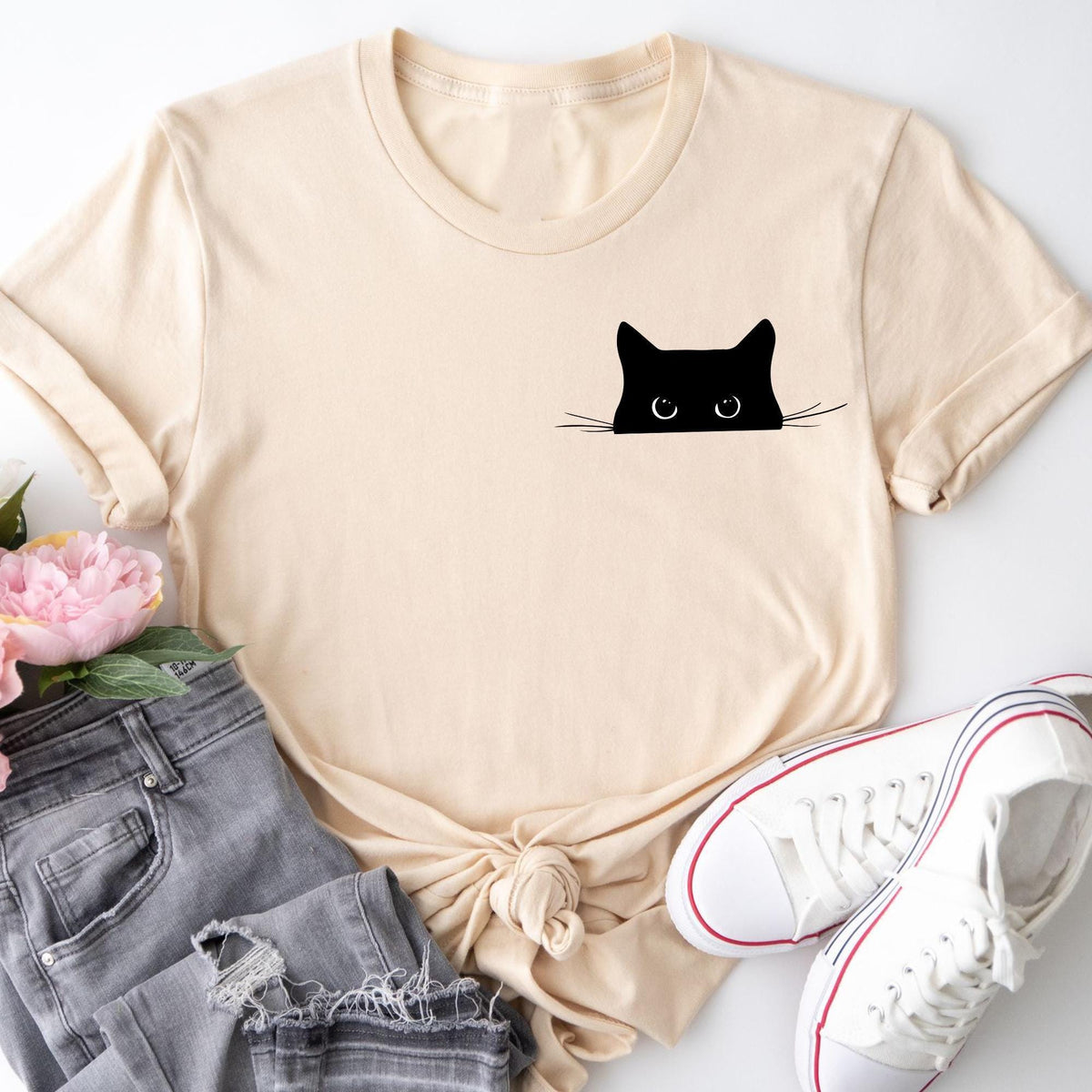Black Cat T-Shirt, Black Cat Gifts, Cat Mom, Cat T Shirt, Cute Kitty, Cat Halloween Shirts, Pet Shirts, Cat Shirt Women, Cat Shirt For Women