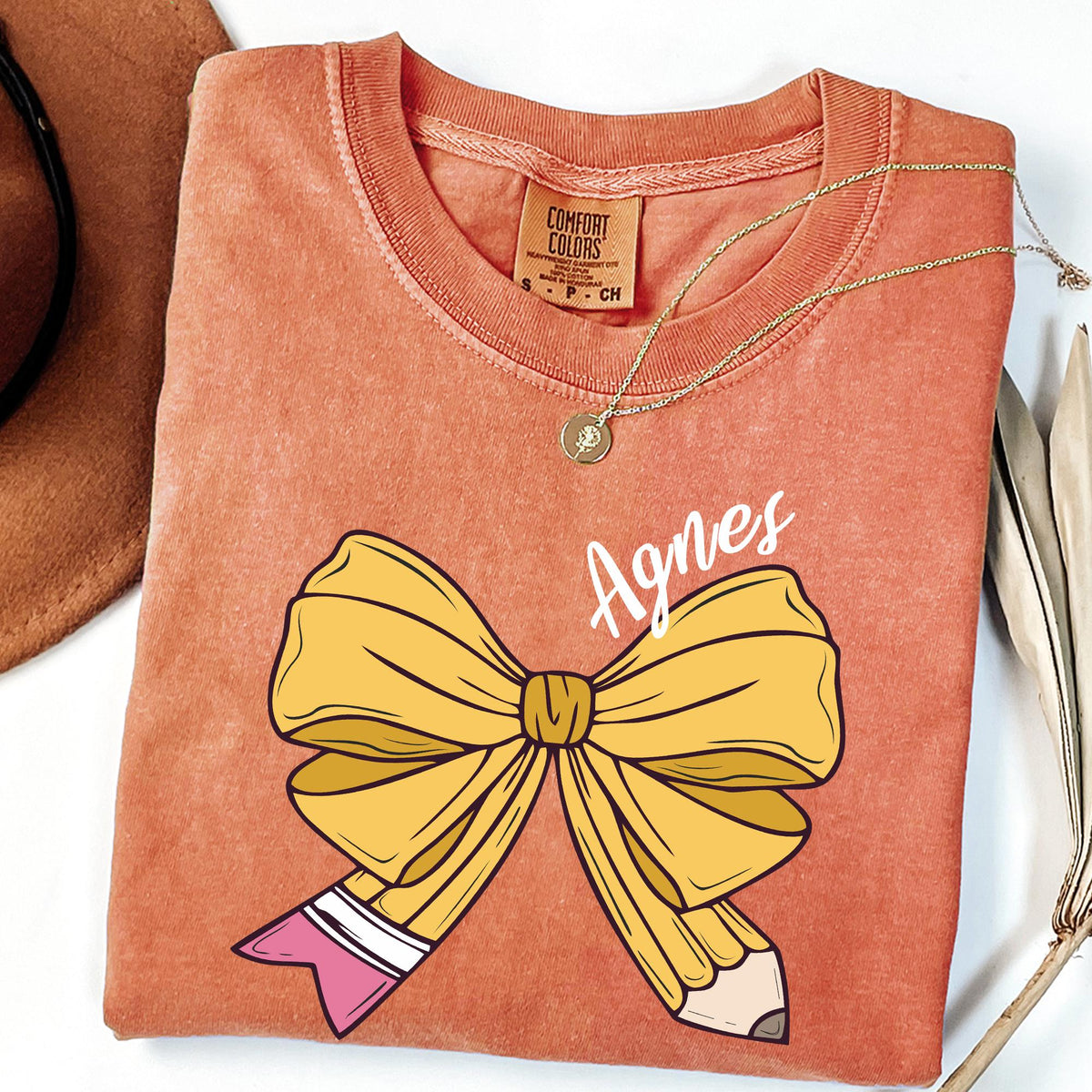 Custom Teacher Coquette Bow Sweatshirt, Custom Teacher Name Shirt, Teacher Appreciation Gift, Cute Teacher Christmas Shirts, Comfort Colors®