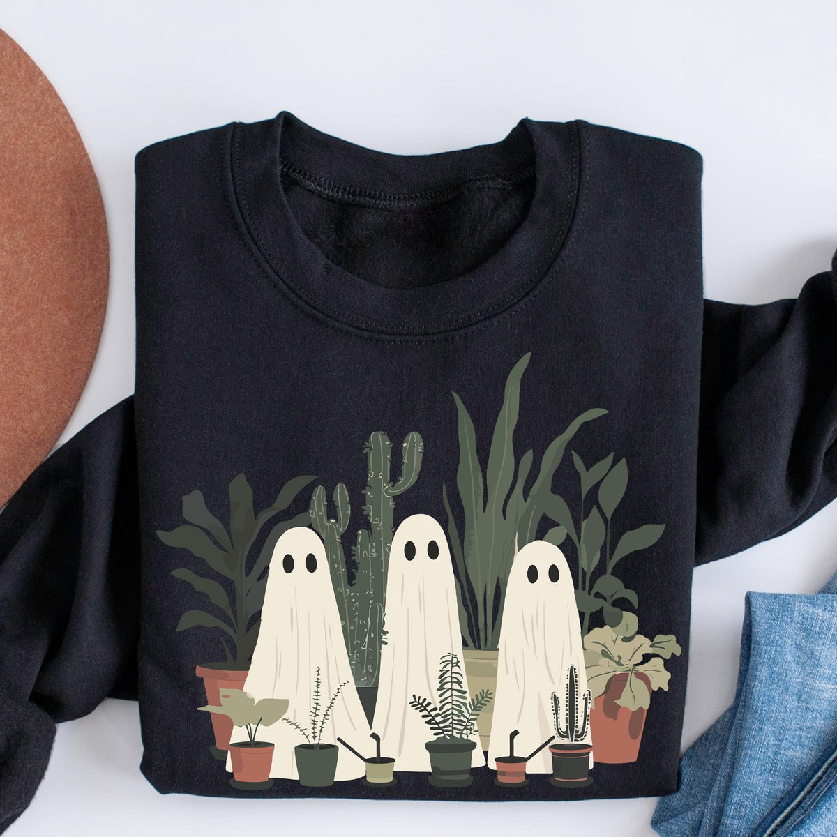 Ghost Plant Shirts Crazy Plant Lady TShirt, Ghost Plant Lady, Halloween Plants ,Ghost Plant Lady, Ghost Plant Shirt, Fall Flowers Lover Gift