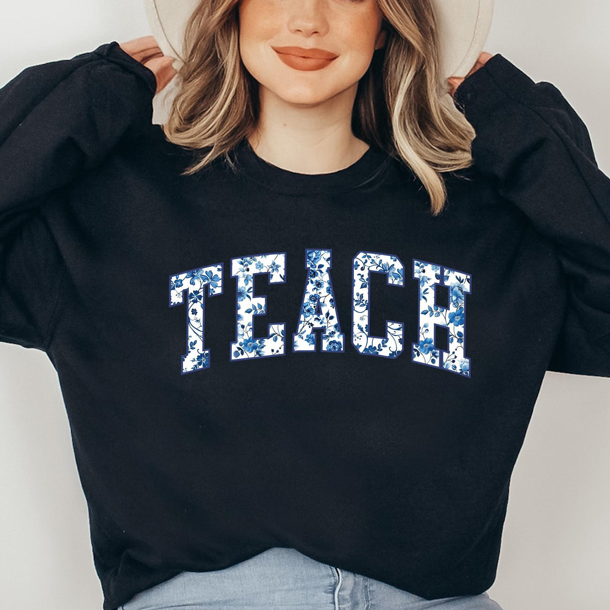 Floral Teach Sweatshirt, Cute Teacher Sweatshirt, Teacher Appreciation Gifts, Back To School, Teacher Hoodie, Teacher Sweater, School Shirts