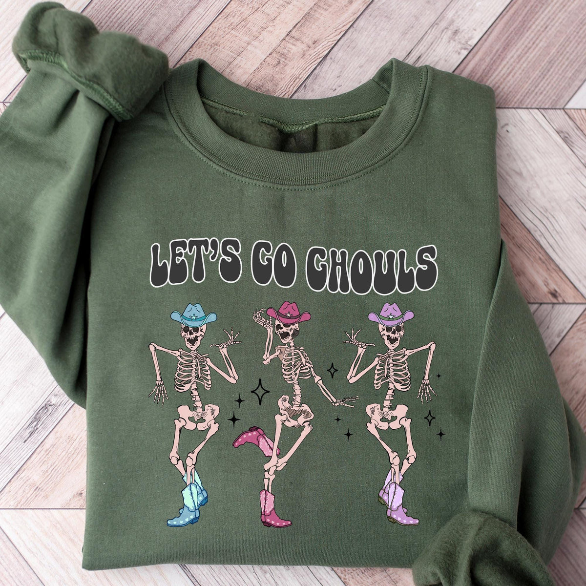 Halloween Sweatshirt, Let's Go Ghouls Sweatshirt, Let's Go Ghouls Shirts, Halloween Shirts, Halloween Costume, Dancing Skeleton Ghost Shirts