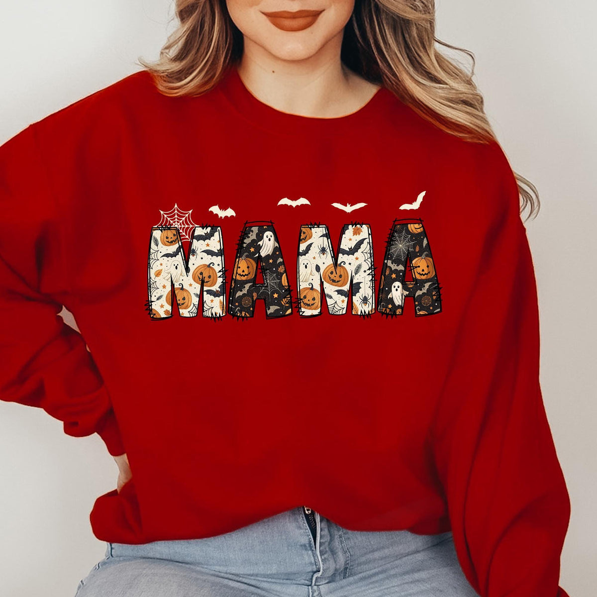 Halloween Mama Sweatshirt, Spooky Mama Shirt, Gift for Mom Shirts, Spooky Mama Sweatshirt, Halloween Shirts, Cool Mama Halloween Sweatshirts