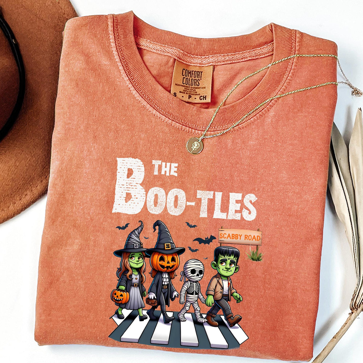 The Boo tles Parody Halloween Scabby Road Tshirt, Halloween Music Tee, Funny Halloween Shirt, Horror Shirts, Comfort Colors®, Music T-shirts