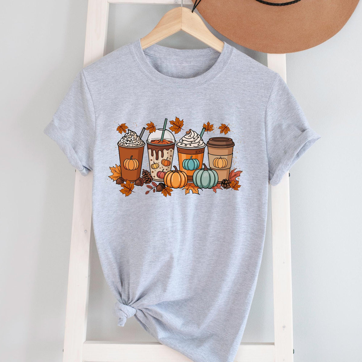 Fall Coffee Shirt, Cute Fall Sweatshirt, Thanksgiving Shirt, Fall Sweatshirt, Coffee Lover T-shirt, Pumpkin Spice Shirt, Halloween T-shirt