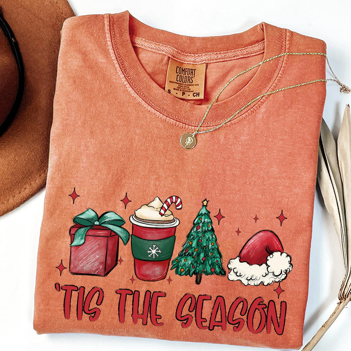 Tis The Season Shirt Comfort Colors®, Coquette Bow Christmas Shirt, Retro Christmas Crewneck, Merry Christmas Shirt, Girly Christmas T-shirt