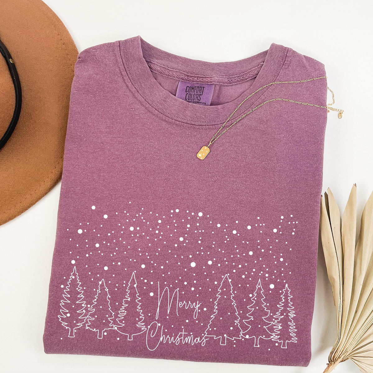 Comfort Colors® Merry Christmas Tree Shirt, Merry & Bright Christmas Tree Shirt, Womens Christmas Shirt, Holiday Shirt, Cute Christmas Shirt
