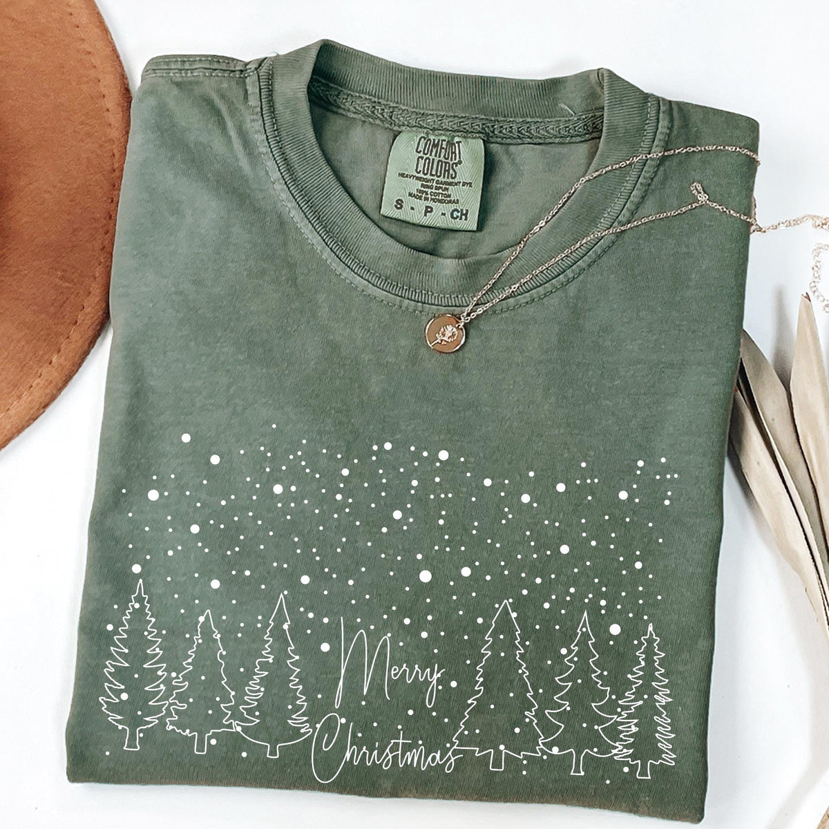 Comfort Colors® Merry Christmas Tree Shirt, Merry & Bright Christmas Tree Shirt, Womens Christmas Shirt, Holiday Shirt, Cute Christmas Shirt