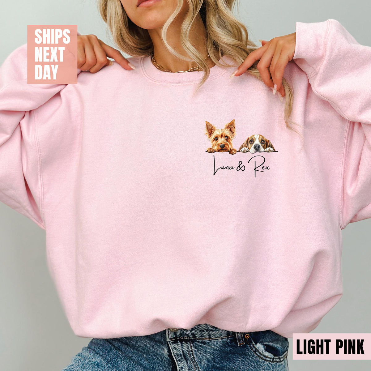 Custom Dog Mom Sweatshirt, Custom Dog Dad Sweatshirt, Personalized Dog Sweatshirts, Dog Lovers Sweatshirts, Father's Day Gifts, Gift for Mom