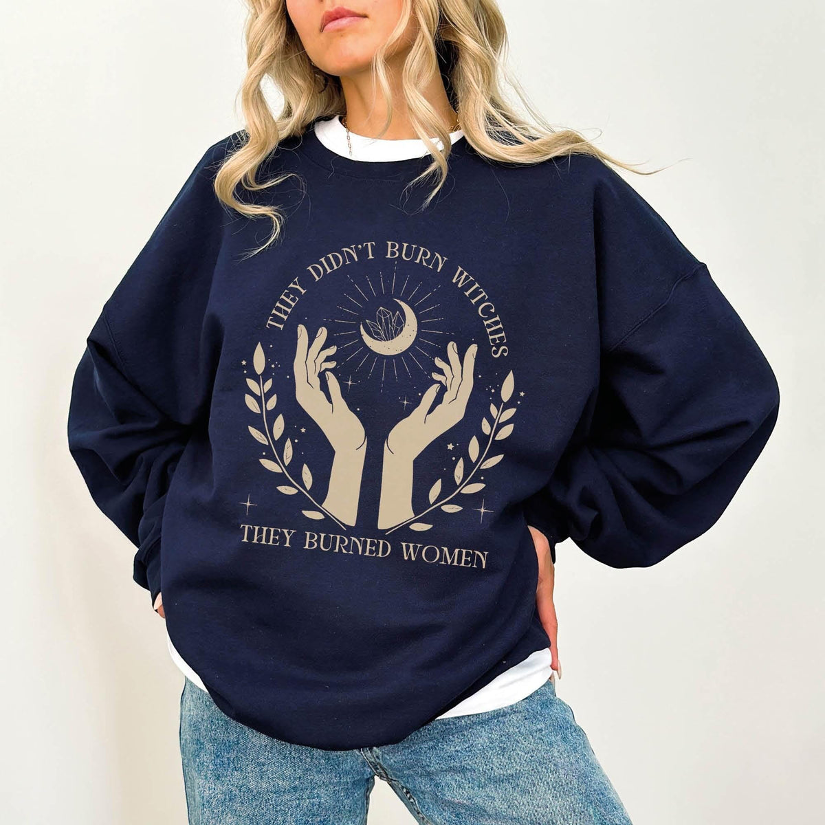 They Didn't Burn Witches They Burned Women, Feminist Witch Sweatshirt, Liberal Witch,  Spooky Liberal Sweatshirt, Bury The Patriarchy, Salam