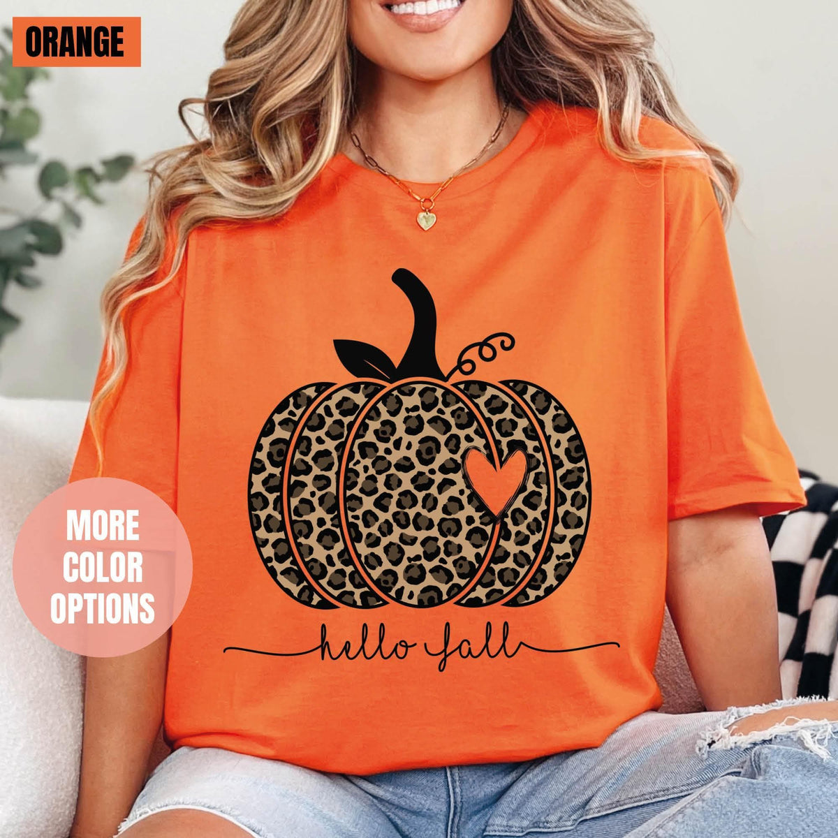 Hello Fall Sweatshirt, Leopard Pumpkin Sweatshirt, Cheetah Pumpkin Sweatshirts, Hello Pumpkin, Thankful Sweater, Fall Gifts, Family Matching