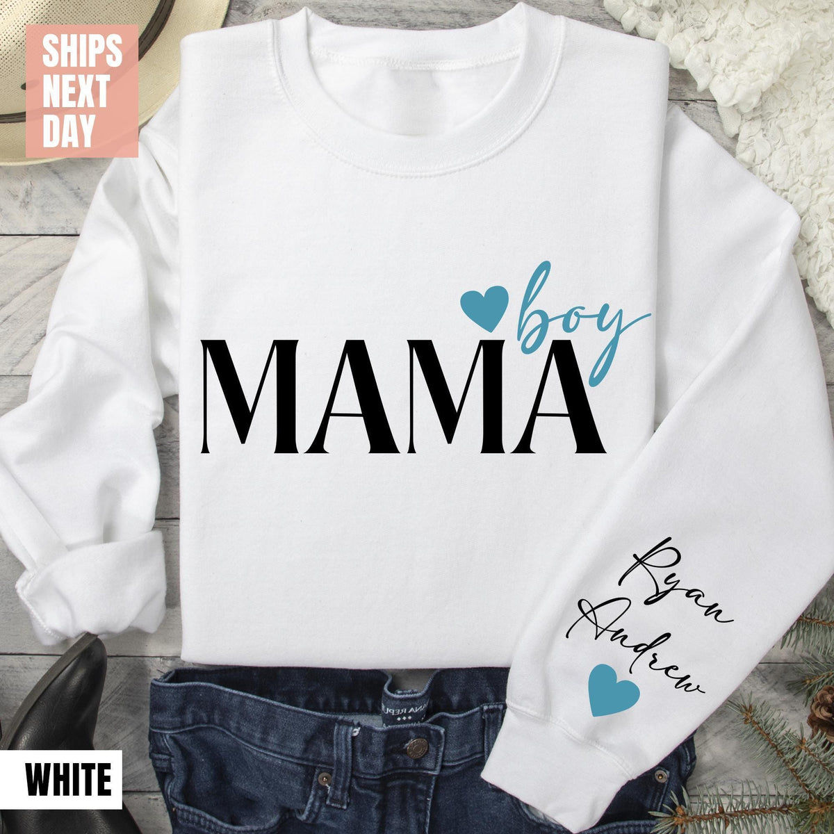 Personalized Boy Mama Sweatshirt, Custom Mama Of Boys Sweater, Baby Announcement Outfit, New Mom Clothing, Momma Birthday Gift, Mommy Outfit