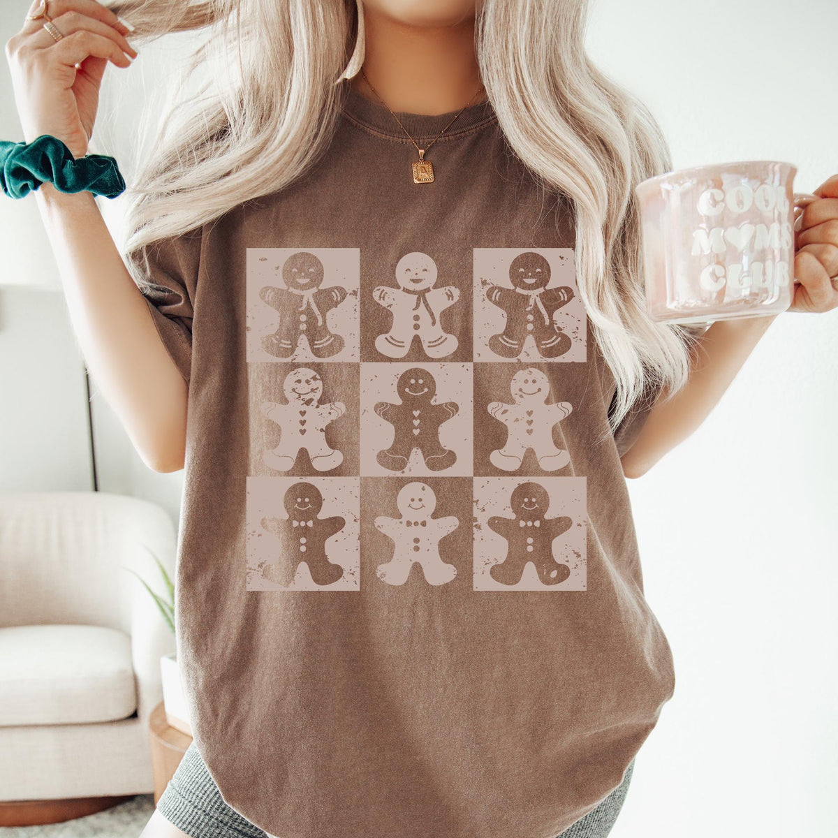 Comfort Colors® Gingerbread Shirt, Cute Christmas Shirt, Holiday Shirt, Winter Tee,Gift for Baker Christmas Top, Gingerbread Man shirt Women