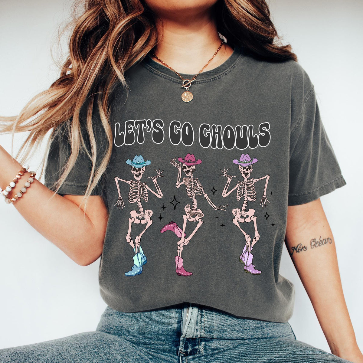 Halloween Sweatshirt, Let's Go Ghouls Sweatshirt, Let's Go Ghouls Shirts, Halloween Shirts, Halloween Costume, Dancing Skeleton Ghost Shirts