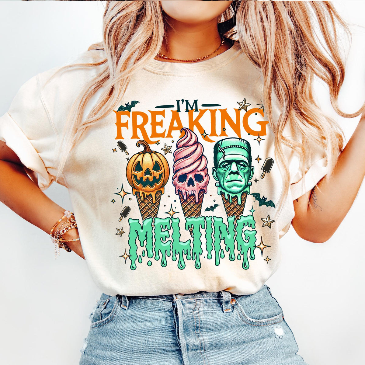 Summerween T-shirt, Summer Halloween T-shirt, Beach Shirt, Halloween Lover Trendy Womens Tee, Pumpkin Spooky Season Graphic Tees, Summer Tee