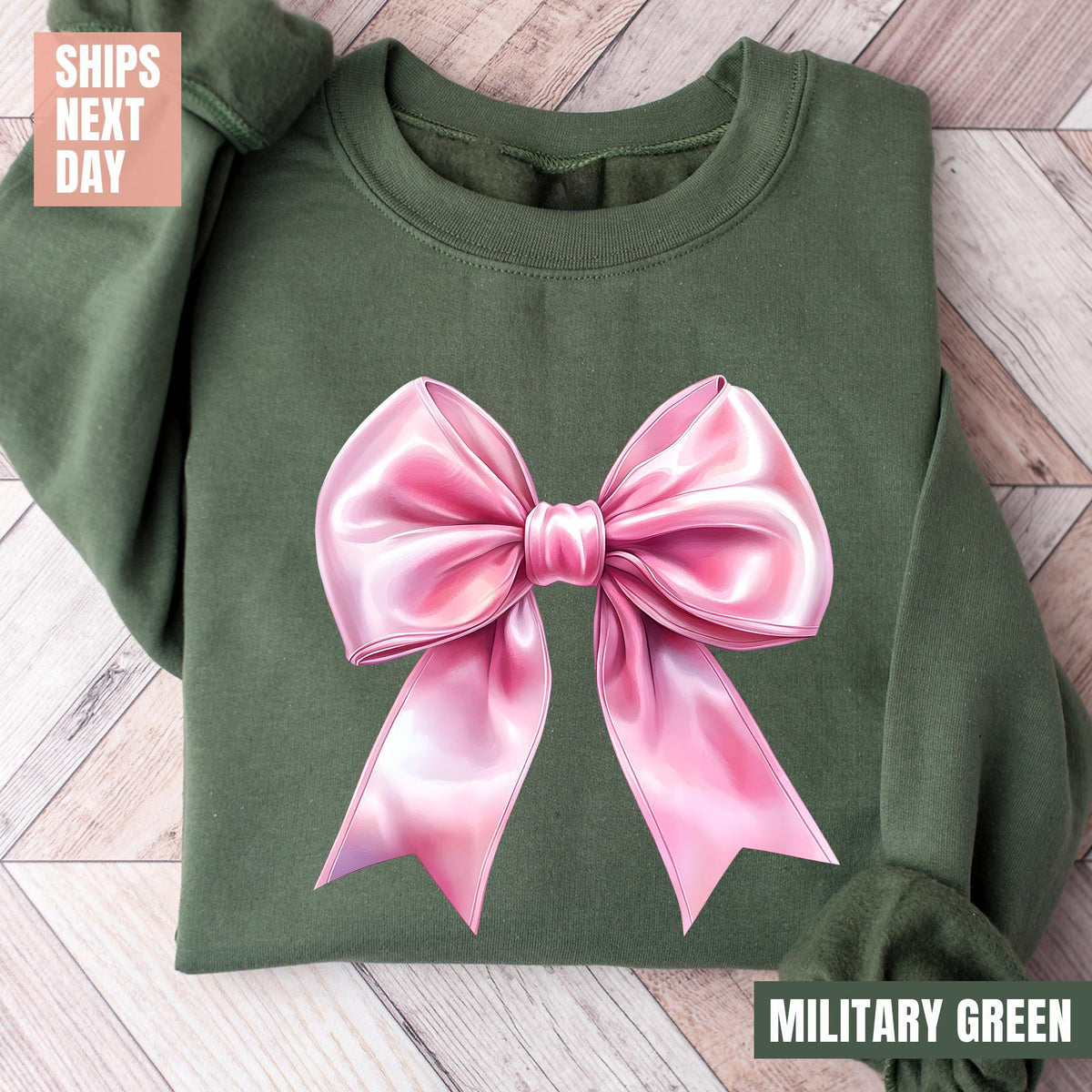 Pink Bow Sweatshirt, Coquette Girl Sweatshirt, Feminine Floral Bow Crewneck, Pink Ribbon Soft Girl Girly Aesthetic, Xmas Shirt, Coquette Tee