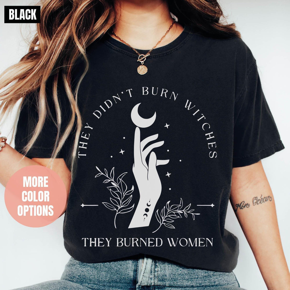 Comfort Colors® They Didn't Burn Witches They Burned Women Shirt, Feminist Witch Shirt, Bury the Patriarchy, Halloween Feminism, Pro Choice