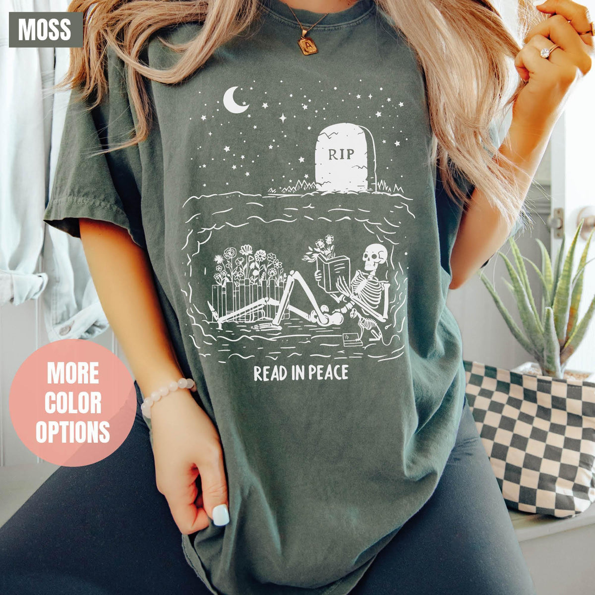 Halloween Read In Peace Shirt, Halloween Ghost Reading Shirts, Comfort Colors®, Book Lover Halloween, Funny Halloween T-shirt, Spooky Season