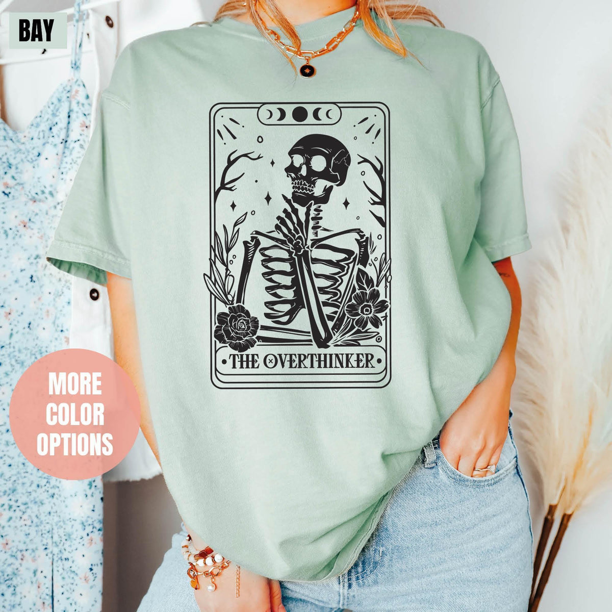 Overthinker Tarot Card, Overthinker Shirt, Comfort Colors®, Overthinker Gift, Overthinking Tee, Overthinking Motivational Quote, Funny Tarot