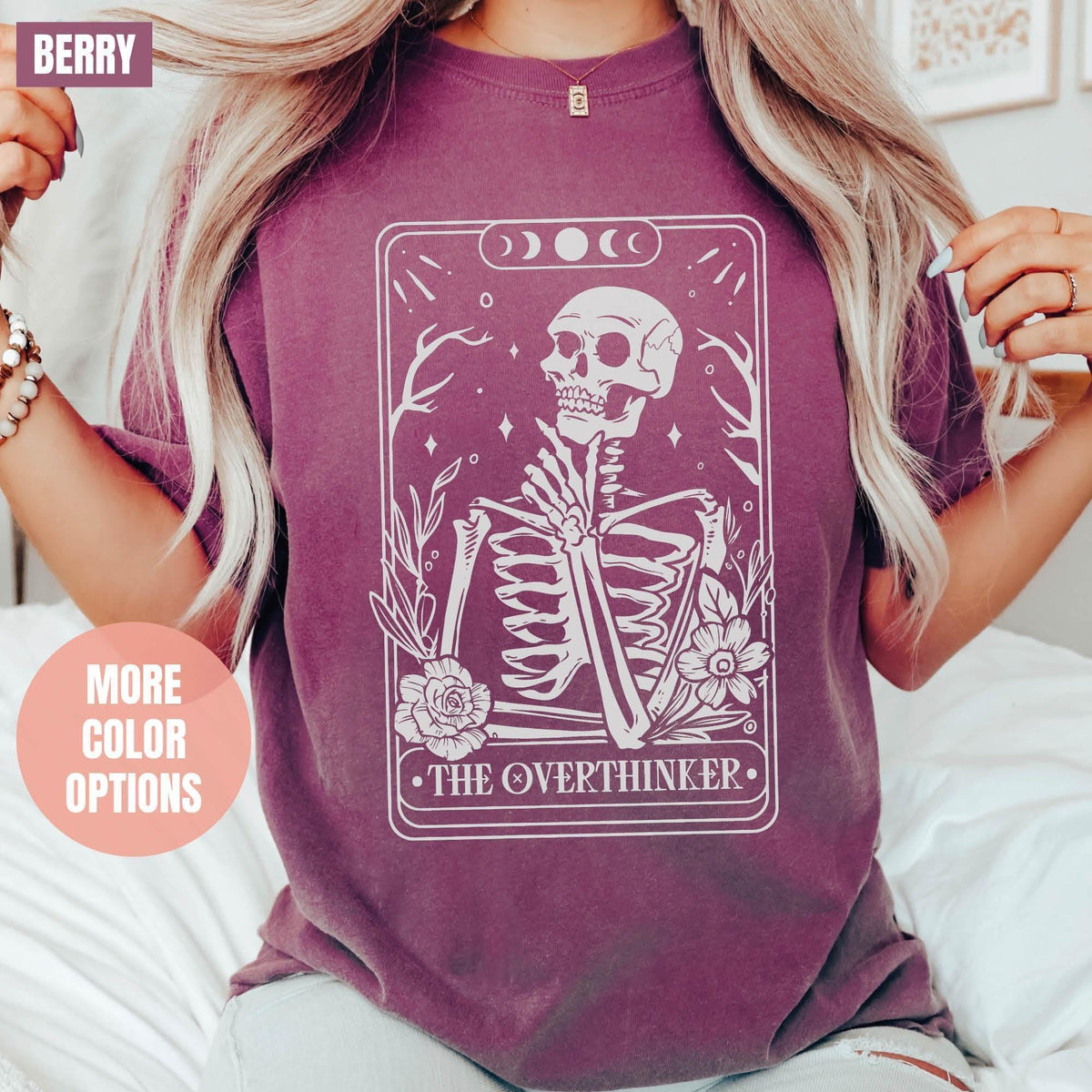 Overthinker Tarot Card, Overthinker Shirt, Comfort Colors®, Overthinker Gift, Overthinking Tee, Overthinking Motivational Quote, Funny Tarot
