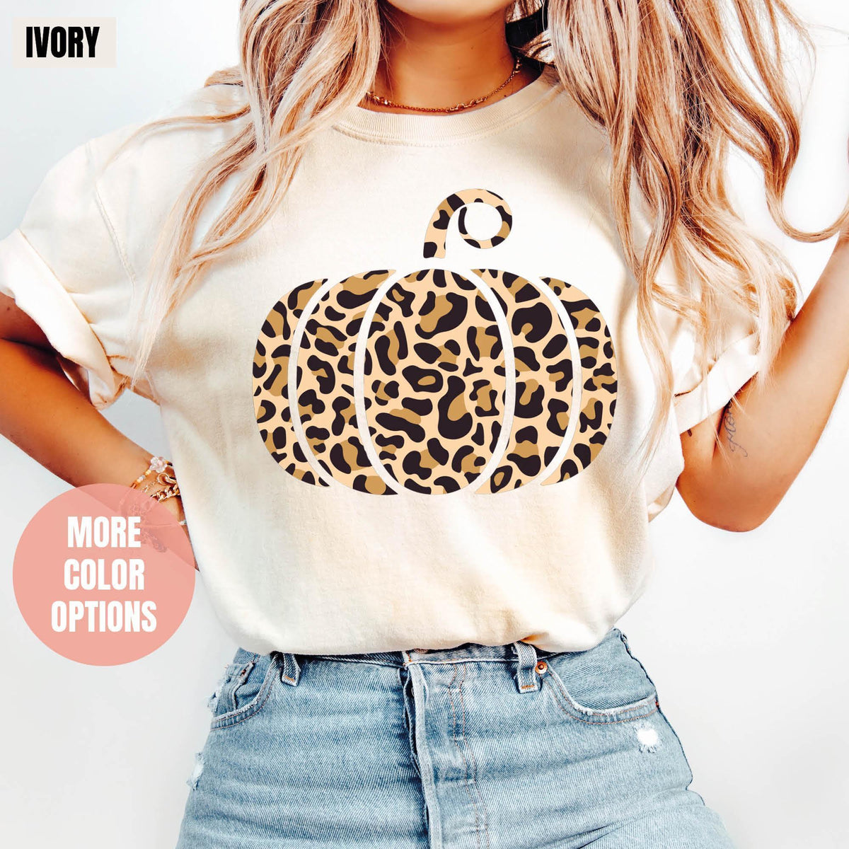 Leopard Pumpkin Shirt, Pumpkin Season Shirts, Comfort Colors®, Thanksgiving Shirt, Fall Shirt, Thanksgiving Gifts, Cute Leopard Pumpkin Fall