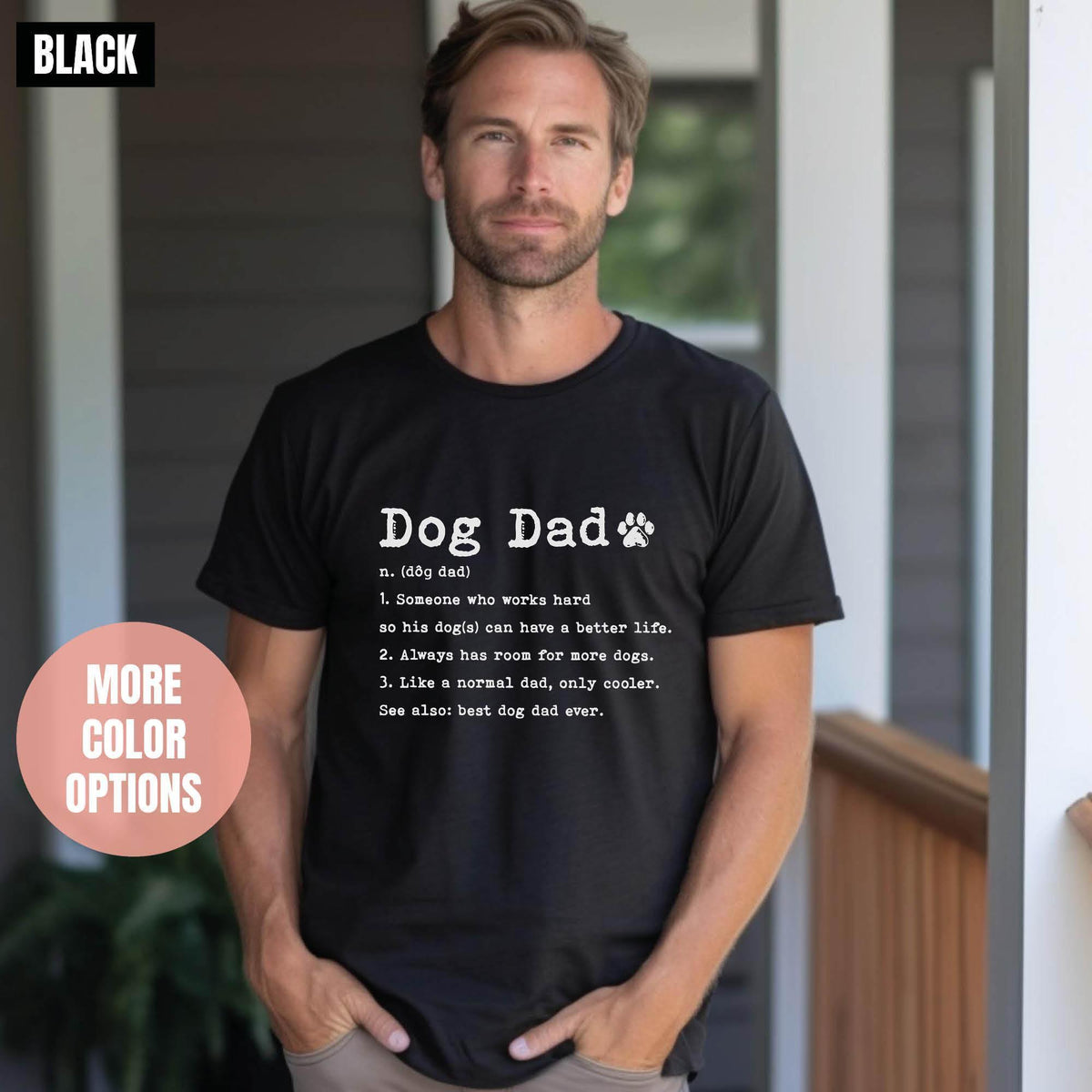 Dog Dad Shirt, Retro Dog Daddy Shirt, Dad of Dogs Shirt, Comfort Colors®, Dog Dad Gifts, for Dog Lover, Better with Dogs, Dog Lover T-shirts