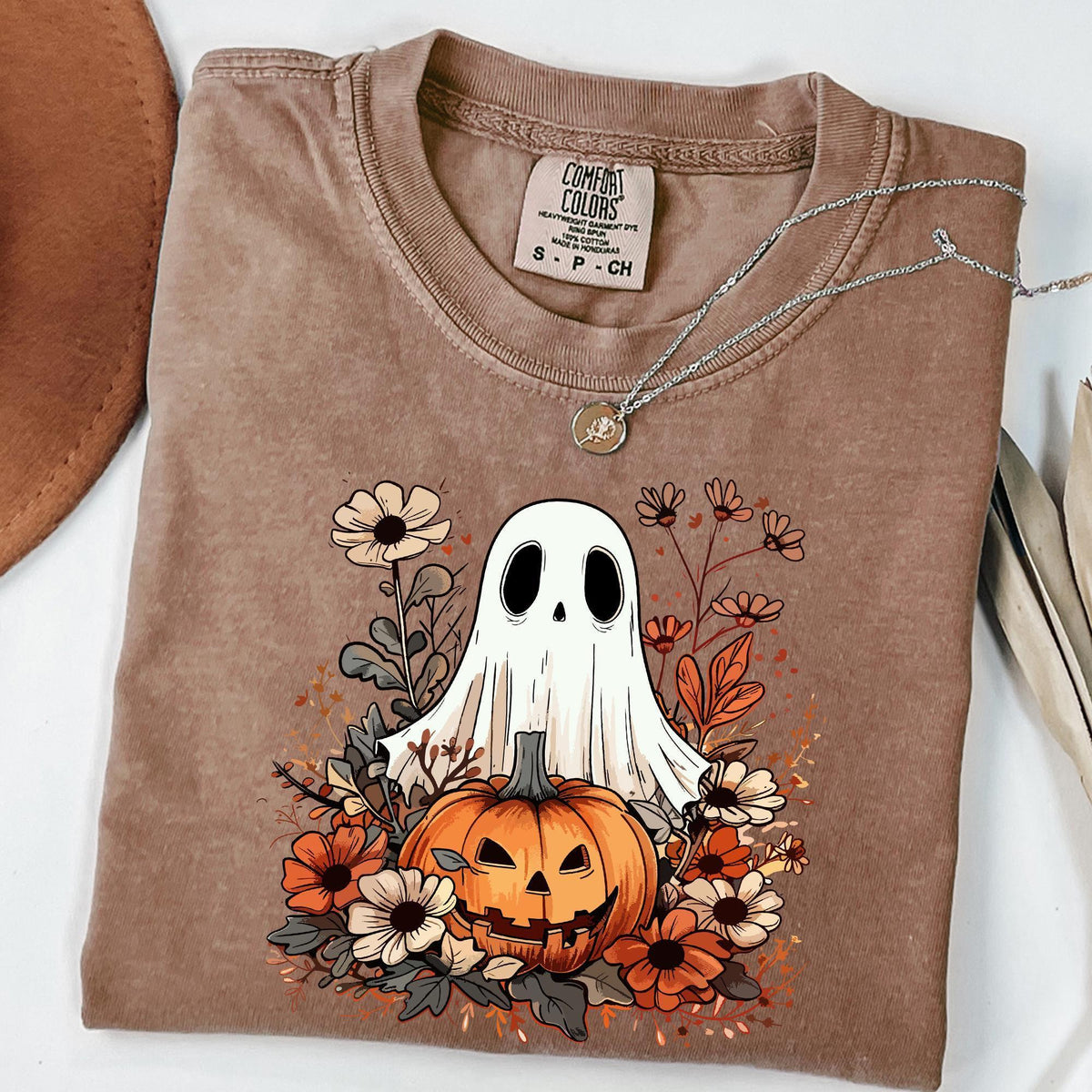Comfort Colors® Cute Ghost Shirt, Cute Ghost T-shirt, Trendy Fall Season Shirts, Spooky Season Shirt, Funny fall Shirt, Funny Pumpkin Shirts