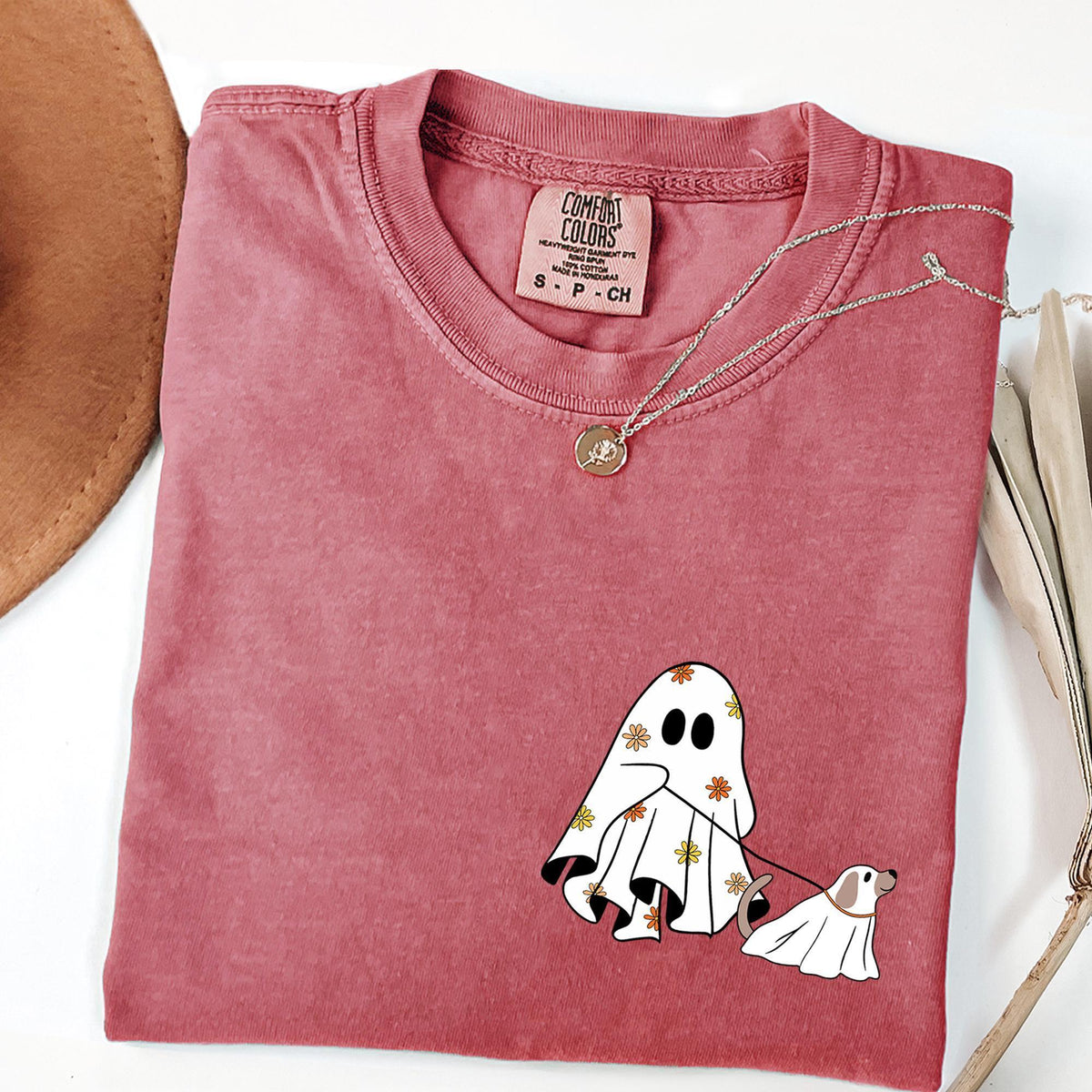 Comfort Colors® Сute Ghost Dog Shirt, Dog Lovers Halloween Gift, Halloween DogTees, Spooky Season, Fall Graphic Tee, Womens Halloween Shirts