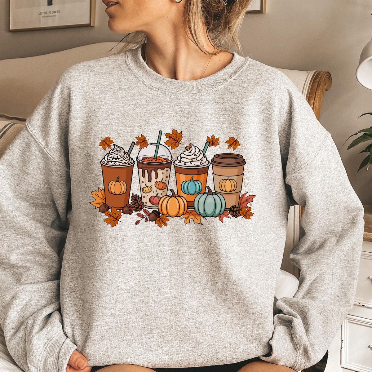 Fall Coffee Shirt, Cute Fall Sweatshirt, Thanksgiving Shirt, Fall Sweatshirt, Coffee Lover T-shirt, Pumpkin Spice Shirt, Halloween T-shirt