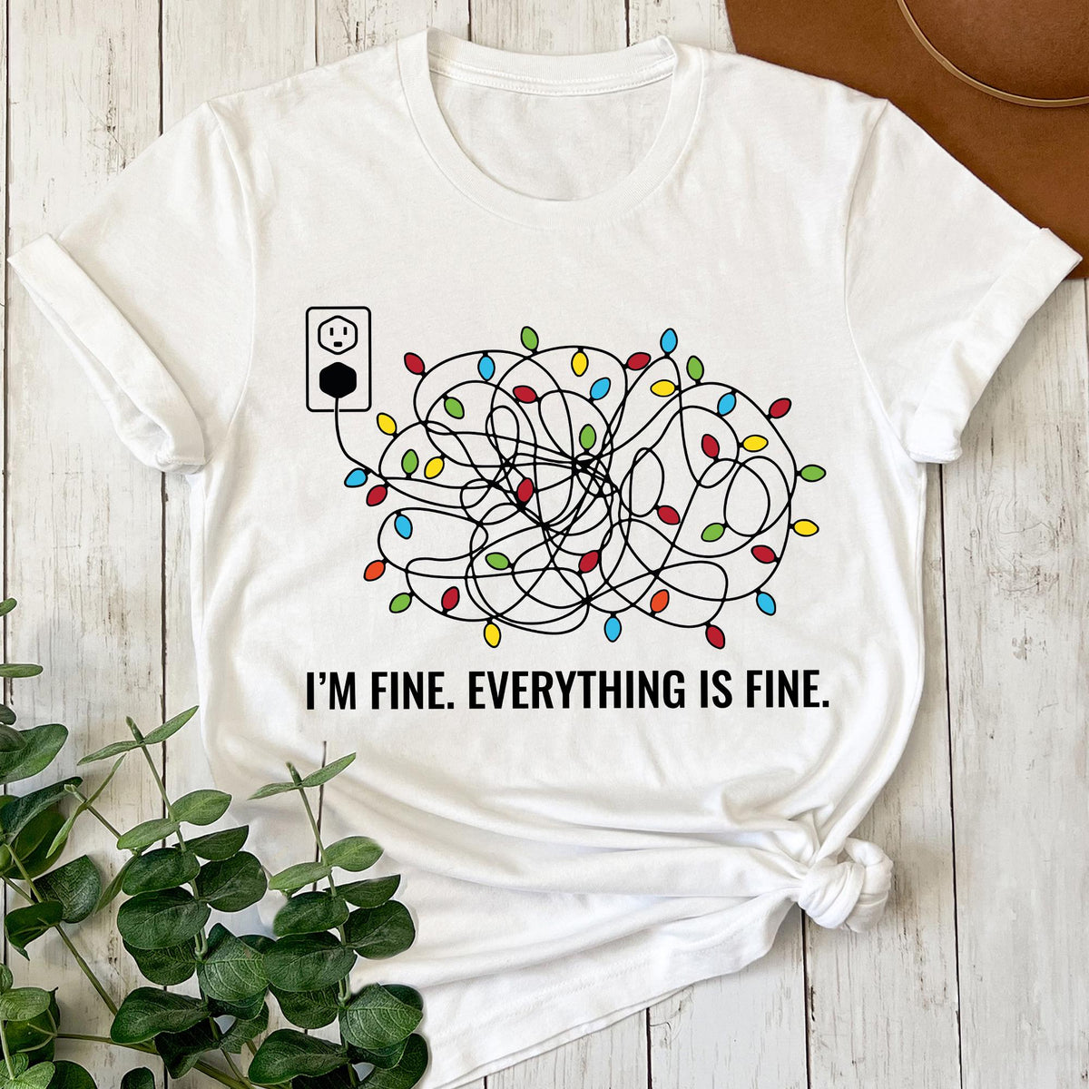 I'm Fine Everything Is Fine Sweatshirt, Christmas Sweatshirt, Christmas Sweatshirt Women, Christmas Lights Sweatshirt, Sweatshirt Women Gift