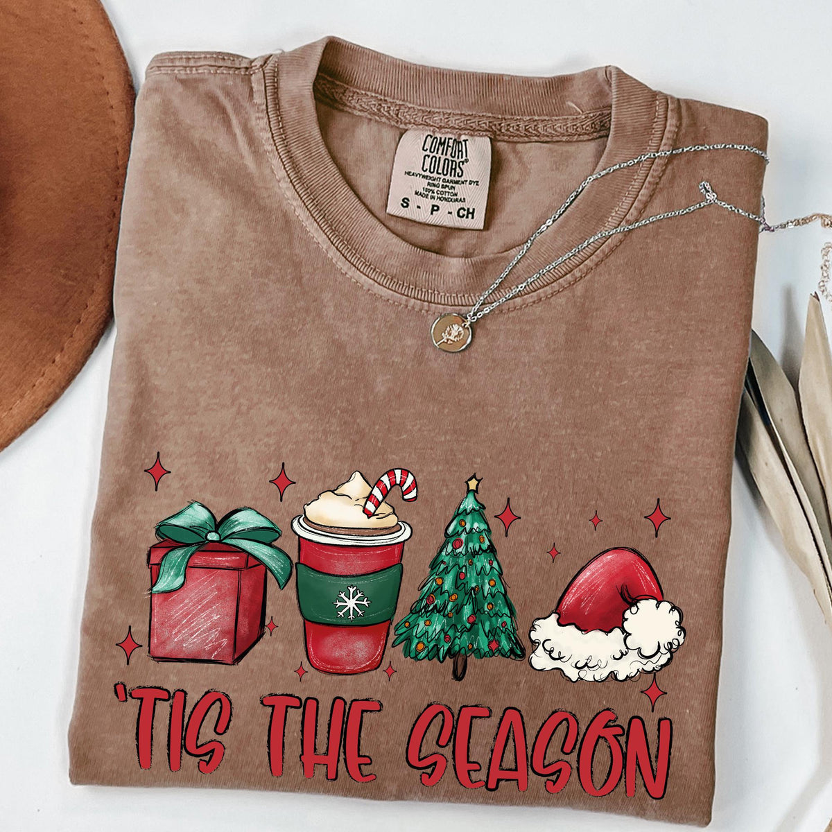 Tis The Season Shirt Comfort Colors®, Coquette Bow Christmas Shirt, Retro Christmas Crewneck, Merry Christmas Shirt, Girly Christmas T-shirt