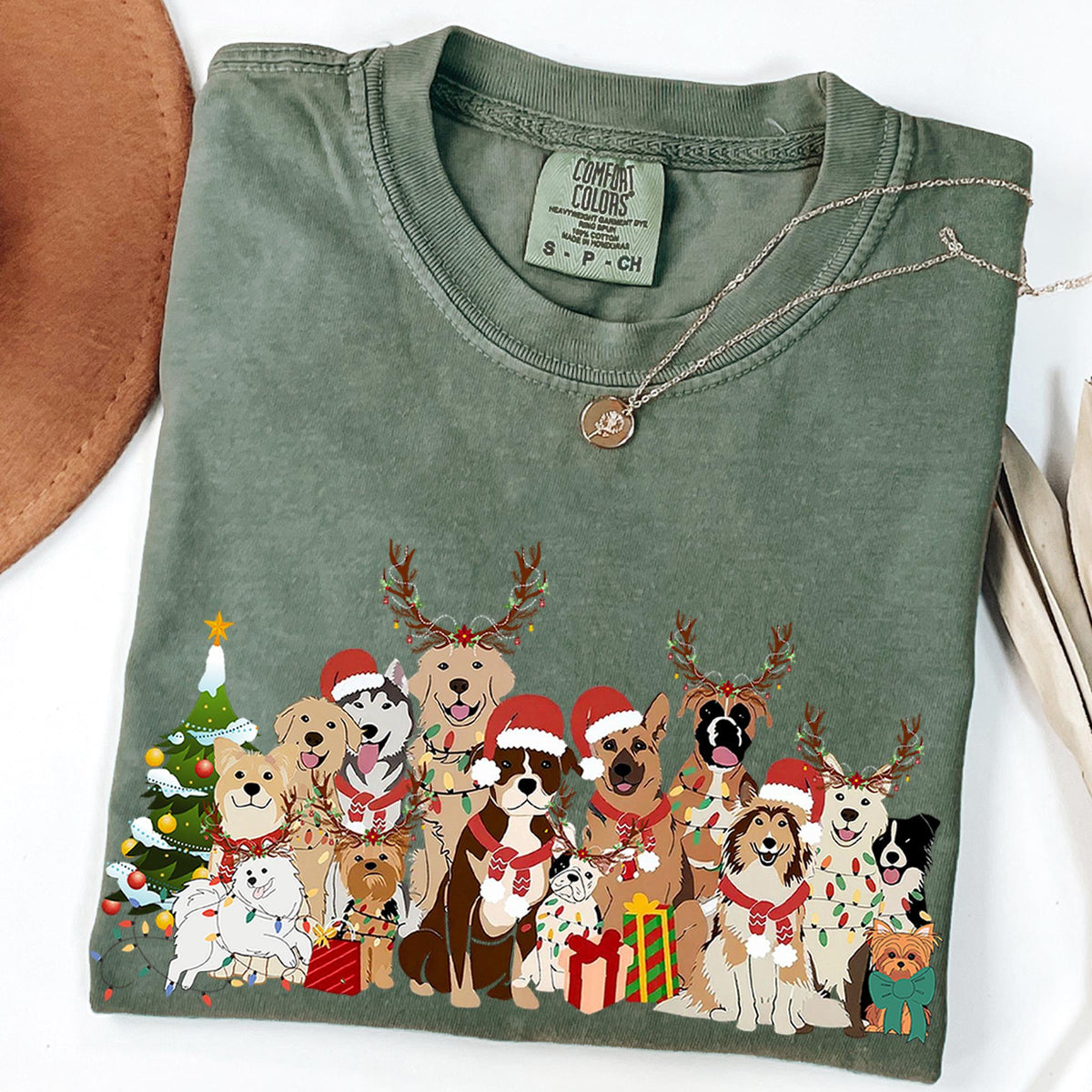 Christmas Dogs Shirt, Dog Lover Shirt, Holiday Shirt, Cute Christmas Shirt, Cute Gift for Dog Lover, Merry Christmas Shirts, Comfort Colors®