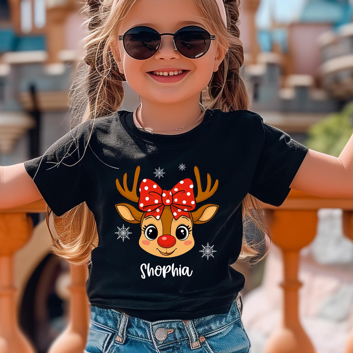 Custom Reindeer Toddler Sweatshirt, Custom Name Kids T-Shirt, Custom Christmas T-shirt, Christmas Toddler Shirts, Christmas Reindeer T-shirt