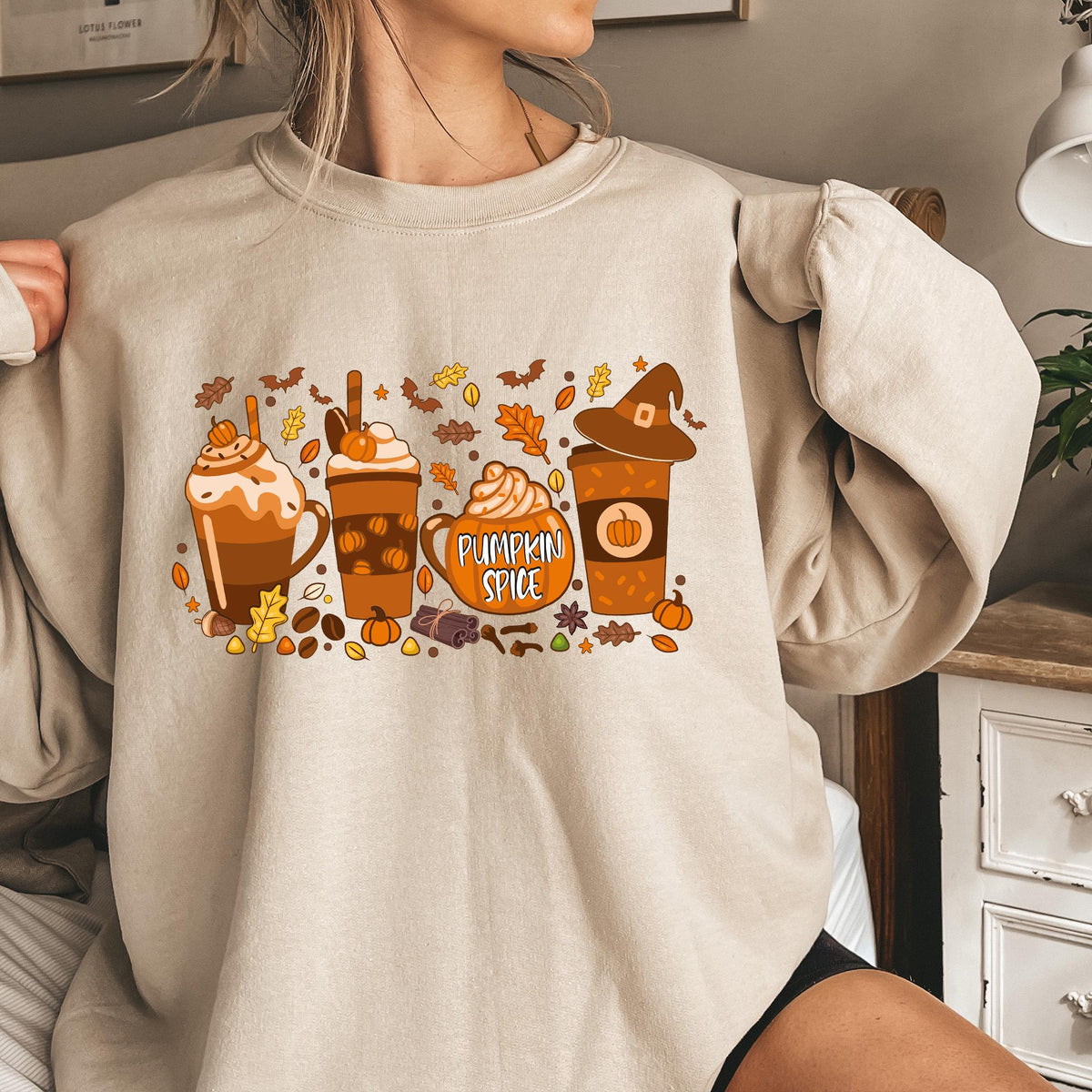 Fall Coffee Sweatshirt, Fall Sweater, Pumpkin Spice Sweatshirt, Cute Fall Sweater, Womens Fall Sweater, Coffee Sweatshirt, Halloween T-short
