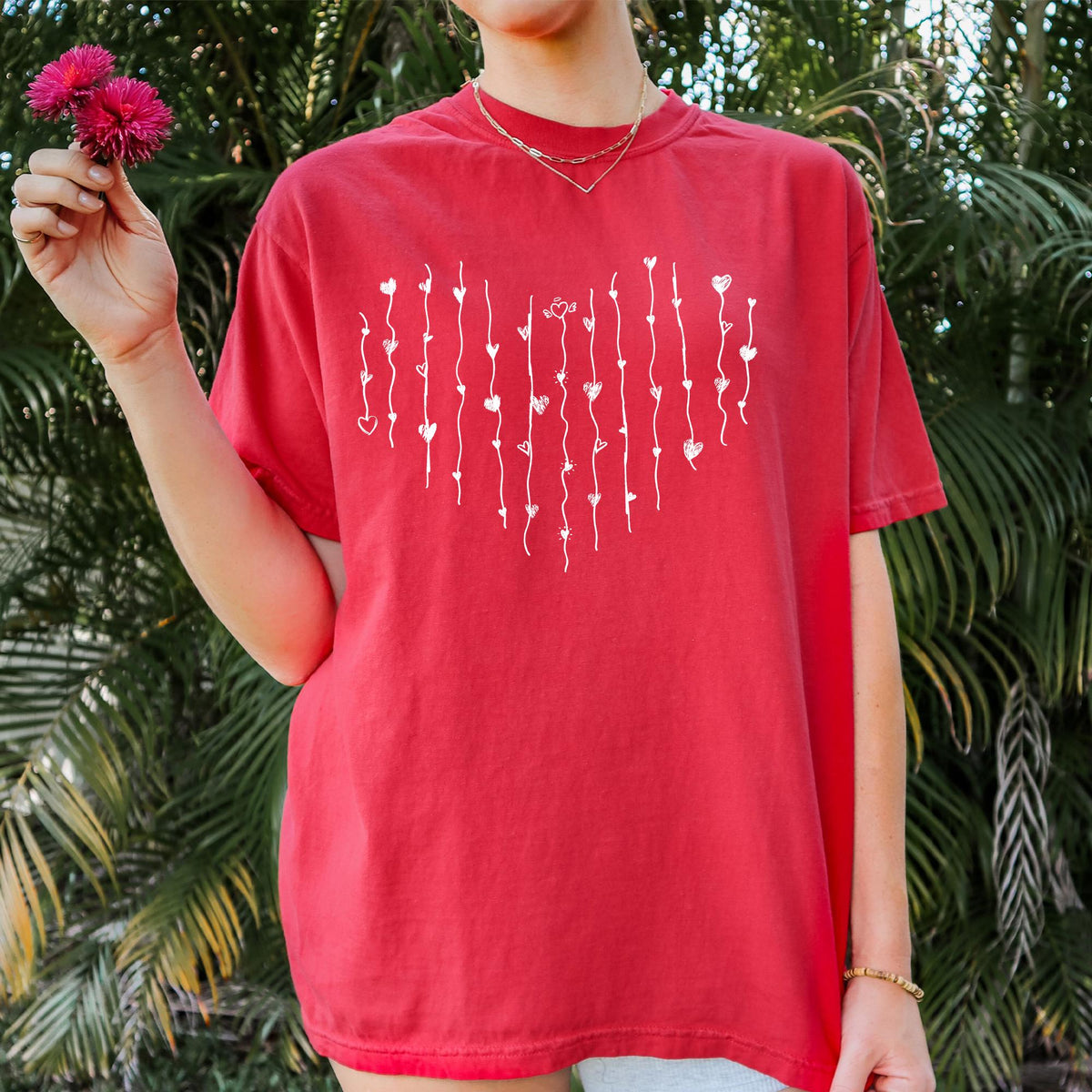 Comfort Colors® Hearts Shirt, Cute Heart Shirt, Love Valentines Day Shirt, Loved Ones Gifts, Cute Christmas Gift, Girls Valentines Day Shirt