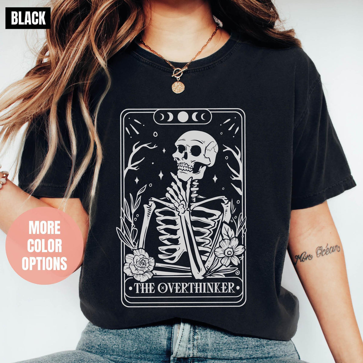Overthinker Tarot Card, Overthinker Shirt, Comfort Colors®, Overthinker Gift, Overthinking Tee, Overthinking Motivational Quote, Funny Tarot