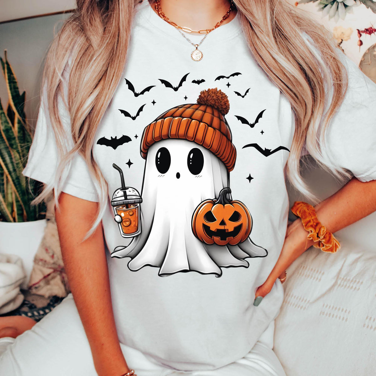 Cute Ghost Shirt, Funny Spooky Shirt, Womens Ghost Shirt, Comfort Colors®, Fall Ghost T-shirt, Spooky Season Gifts, Halloween Party Gifts