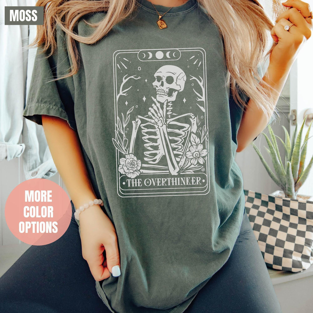 Overthinker Tarot Card, Overthinker Shirt, Comfort Colors®, Overthinker Gift, Overthinking Tee, Overthinking Motivational Quote, Funny Tarot