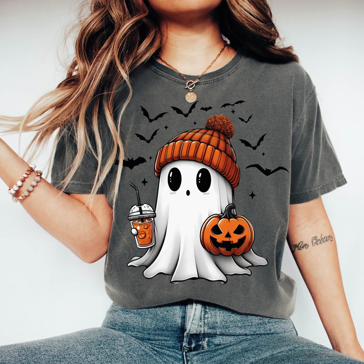 Cute Ghost Shirt, Funny Spooky Shirt, Womens Ghost Shirt, Comfort Colors®, Fall Ghost T-shirt, Spooky Season Gifts, Halloween Party Gifts