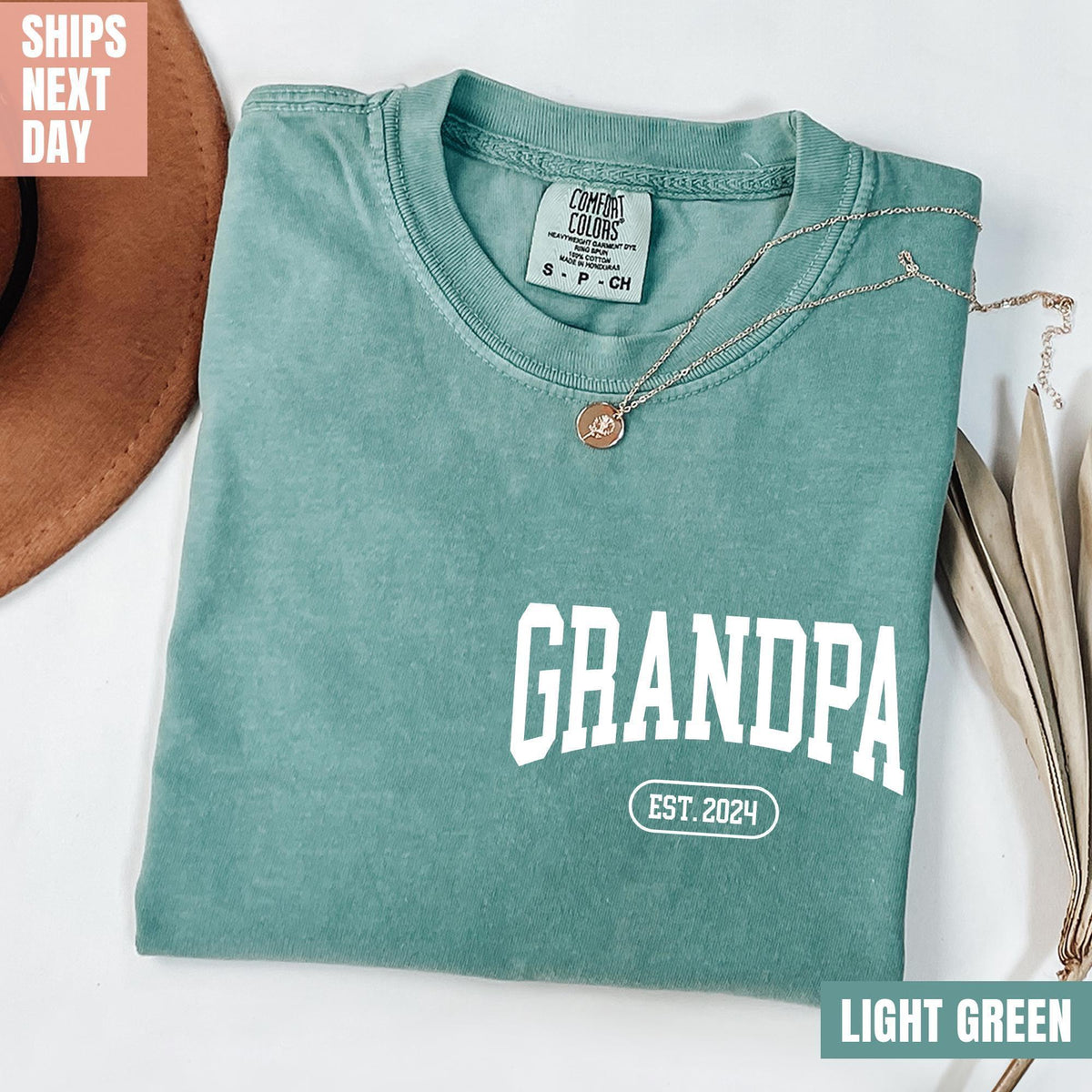 Comfort Colors® Grandpa EST Shirt, Pocket Grandpa Shirt, Fathers day Shirt, Custom Grandpa Shirts, Grandpa Gift, Fathers T-shirt, Dad Shirts