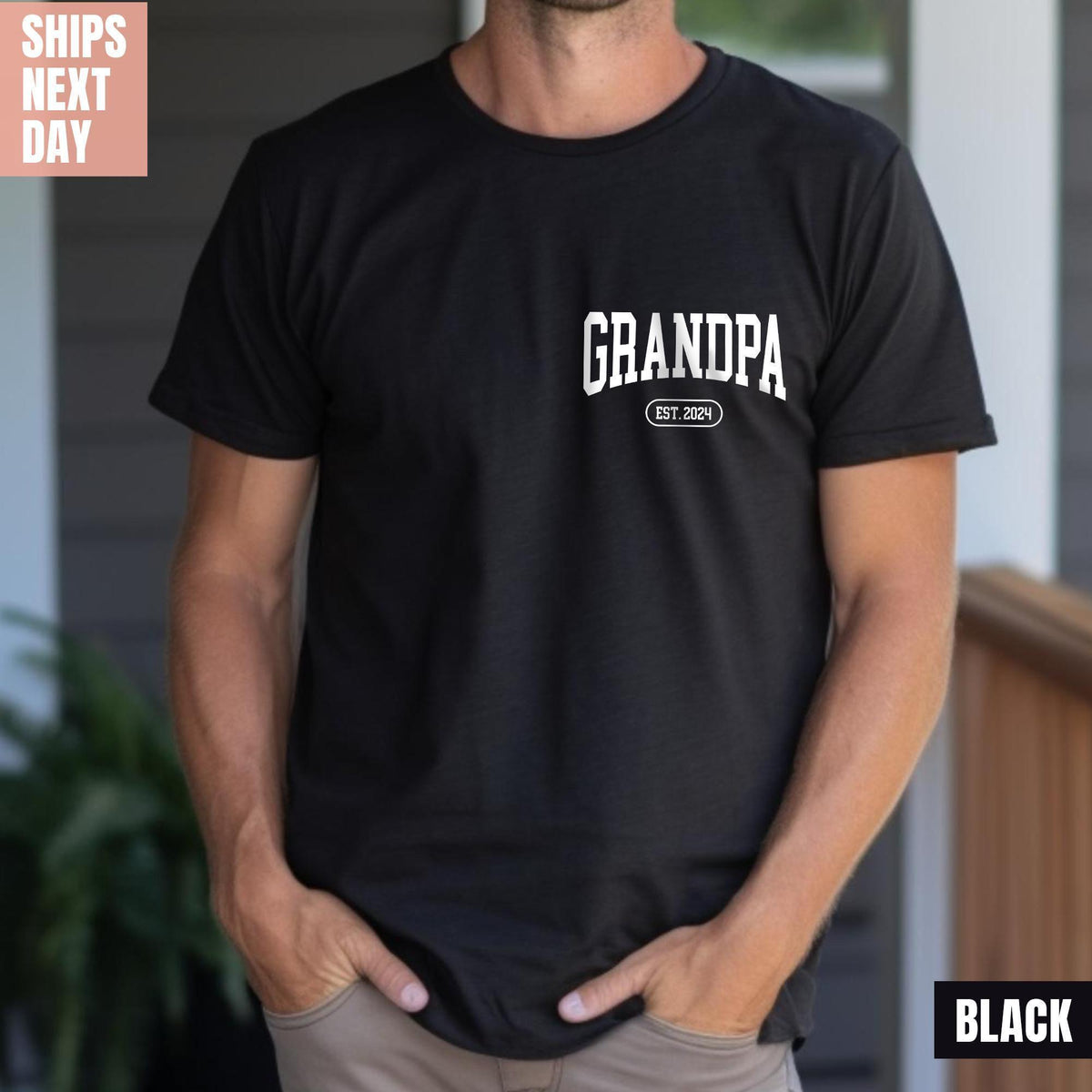 Comfort Colors® Grandpa EST Shirt, Pocket Grandpa Shirt, Fathers day Shirt, Custom Grandpa Shirts, Grandpa Gift, Fathers T-shirt, Dad Shirts