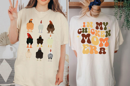 In My Chicken Mom Era Shirt, Funny Farm Gift, Comfort Colors®, Tonight We Fly Chicken Tee, Chicken Lady Tee, Thanksgiving Shirt, Farmer Tee