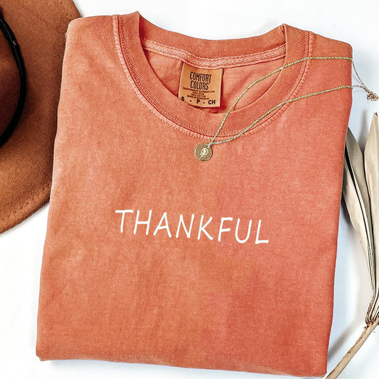 Thankful Shirt Comfort Colors®, Thanksgiving Sweatshirt, Cute Fall Crewneck, Fall Shirt, Religious Gift Idea, Autumn Tees, Retro Fall Season