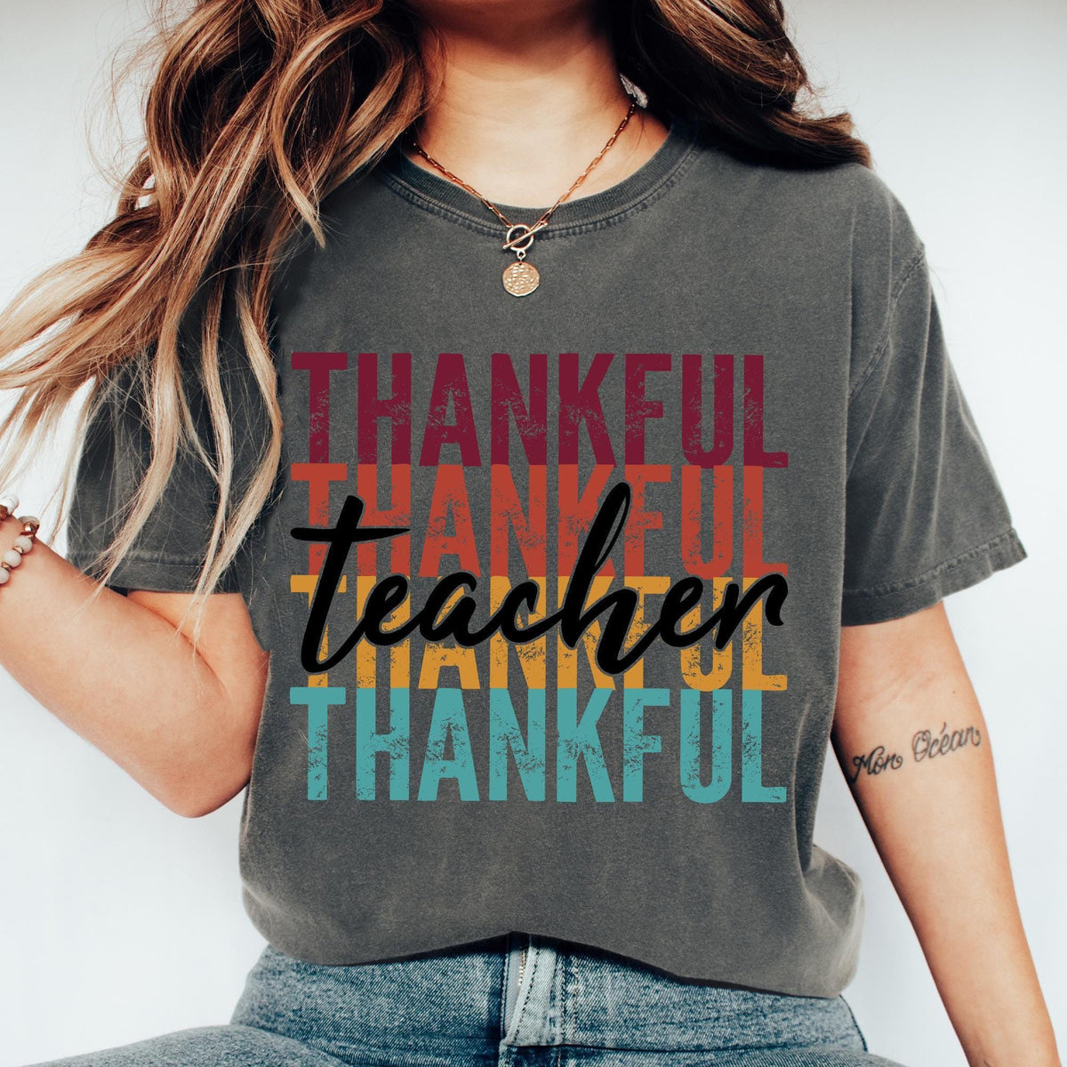 Thanksgiving Teacher Shirt, Thankful Rainbow Pumpkin Shirt, Thanksgiving Vacation Tee, Family Thanksgiving Shirt, Comfort Colors®, Fall Tees