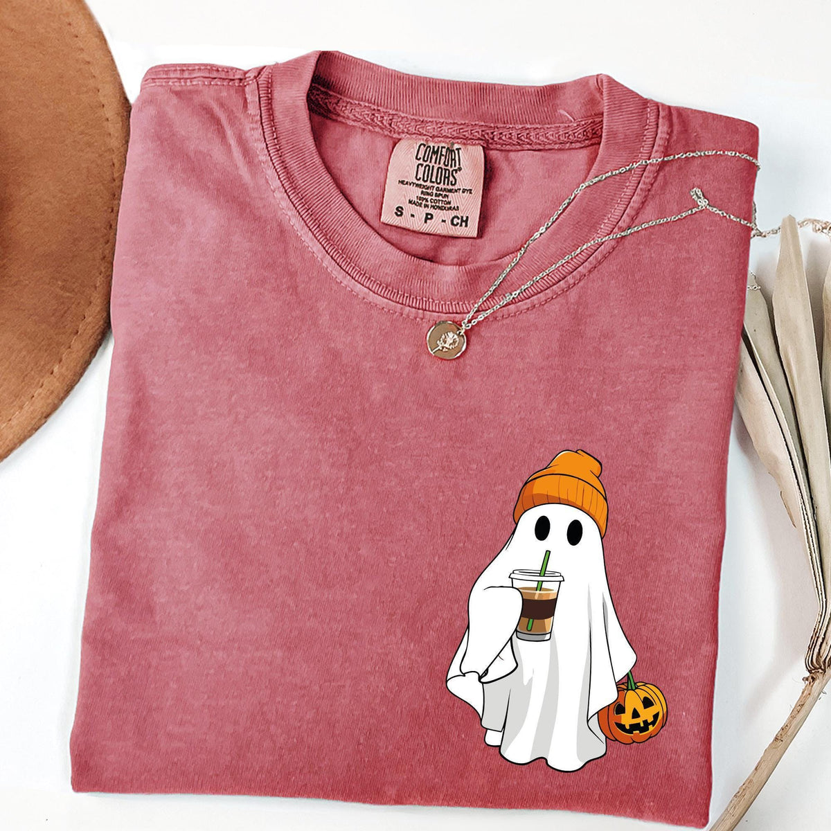 Comfort Colors® Сute Ghost Coffee Shirt, Сute Little Ghost Iced Coffee t-shirt, Ghost Coffee Shirt, Halloween Coffee Lovers, Boo Ghost Shirt