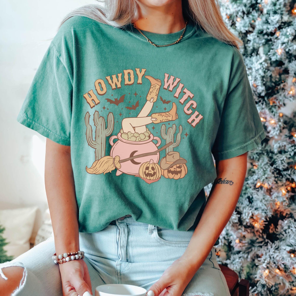 Howdy Witches, Cowgirl, Country, Western Halloween Shirt, Cowgirl T-Shirt, Comfort Colors®, Halloween Western Graphic Tee, Howdy Witch Shirt