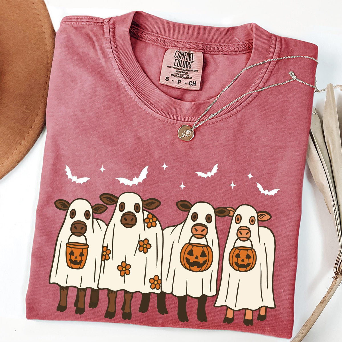 Comfort Colors® Ghost Cows Halloween Shirt, Halloween Ghost Cows Shirt, Halloween Animals, Ghost Shirt, Cow Lovers Halloween Gift, Cow Lover