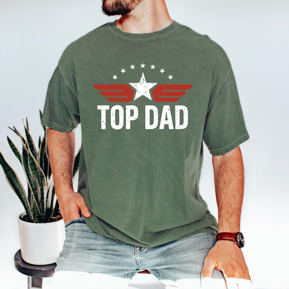 Top Dad T-Shirt, Top Dad T Shirt, Comfort Colors®Top Dad Shirt, Christmas Dad Gift from Daughter, Dad Gift from Son, Mens Shirt, Father Gift